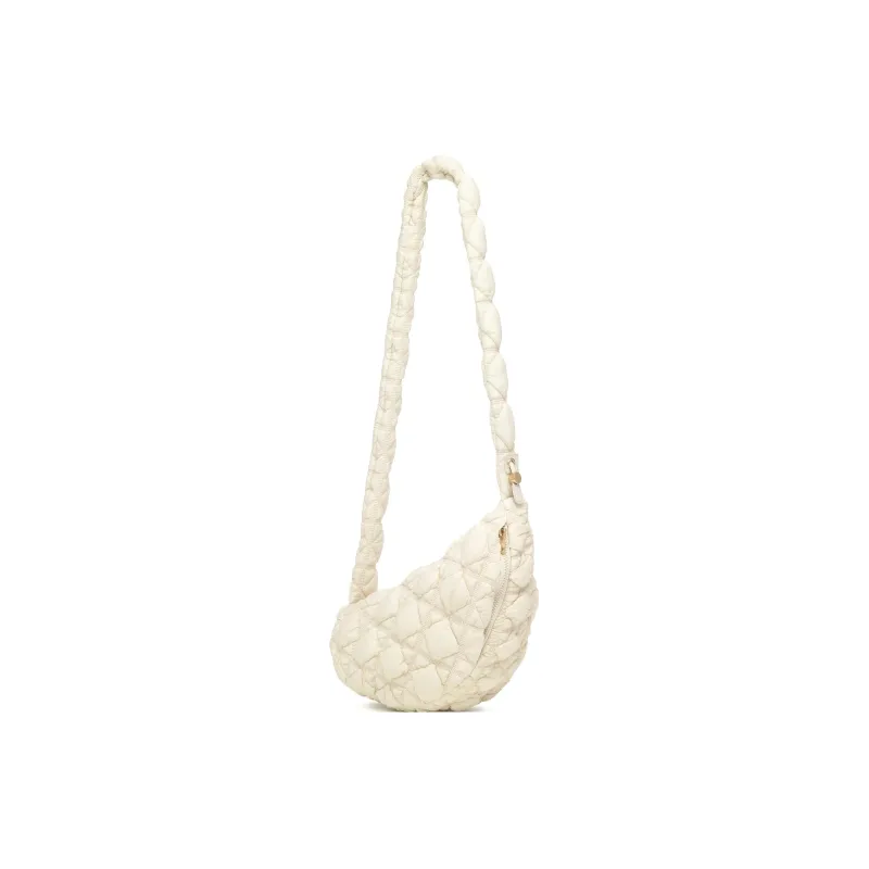 CARLYN Nylon Cloud Bag Portable Crossbody Bag Shoulder Bag Women's Ivory-3