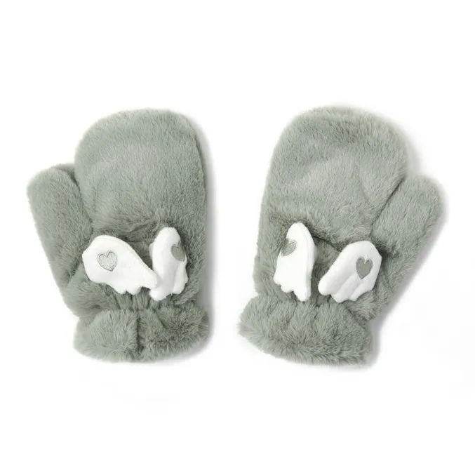 FREE RABBITⅡ Freeze Resistant Plush Yarn Fingerless Gloves Unisex-9