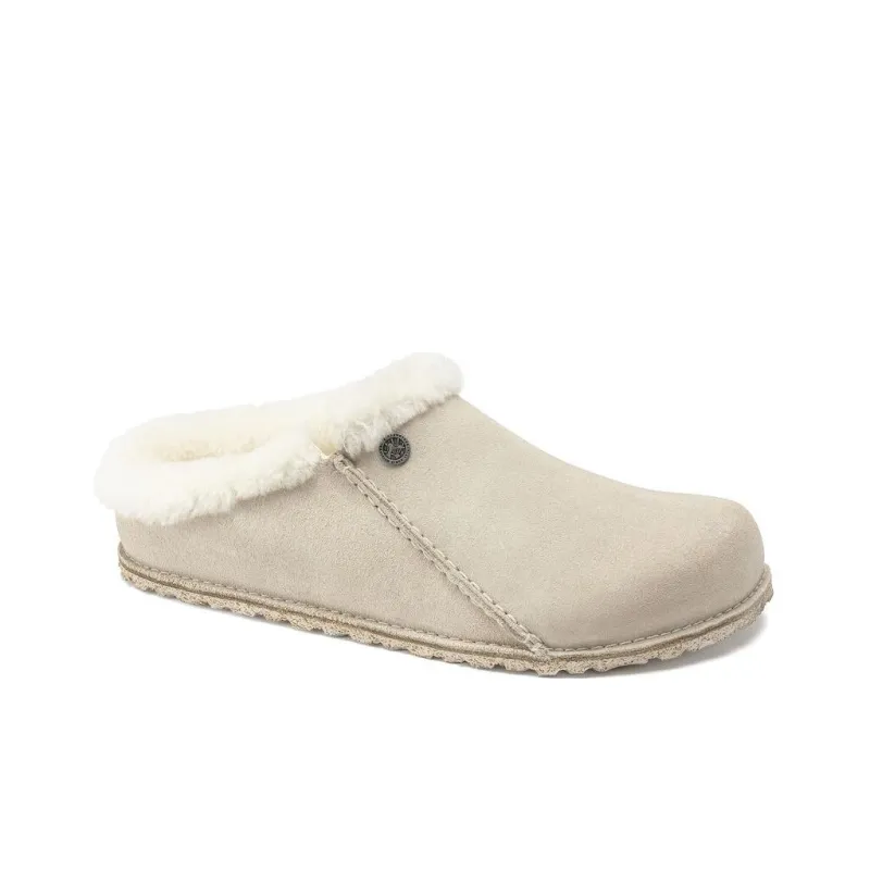 Birkenstock Suede Shearling Slippers-1
