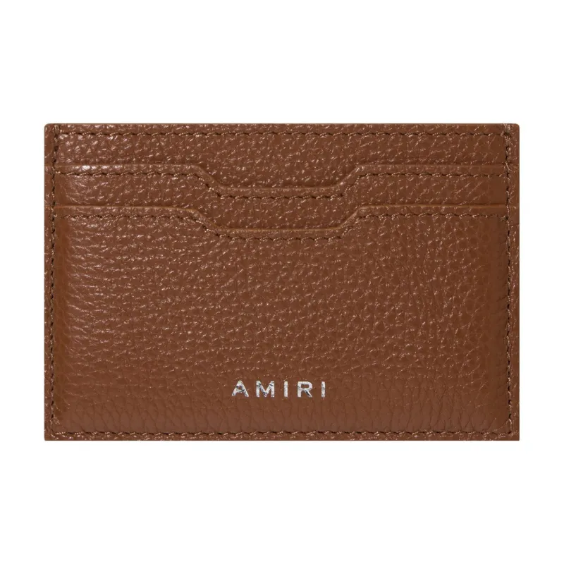 AMIRI Nappa Leather Card Holder Women's Brown-0