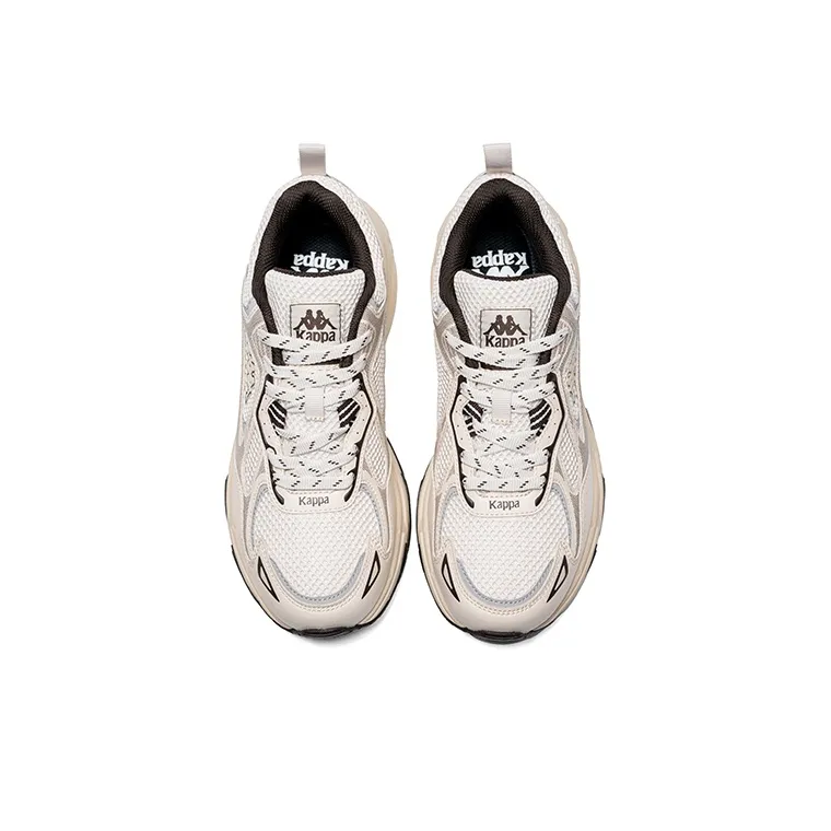 Kappa Wing Durable Breathable Low Top Running Shoes Unisex Moon Gray Silver Gray-3