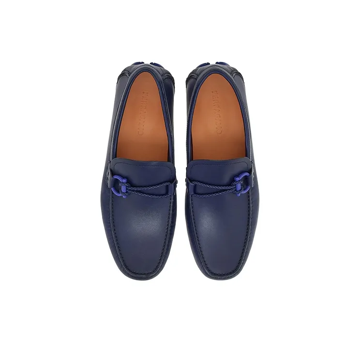 FERRAGAMO Driver Gancini-plaque Loafers-3