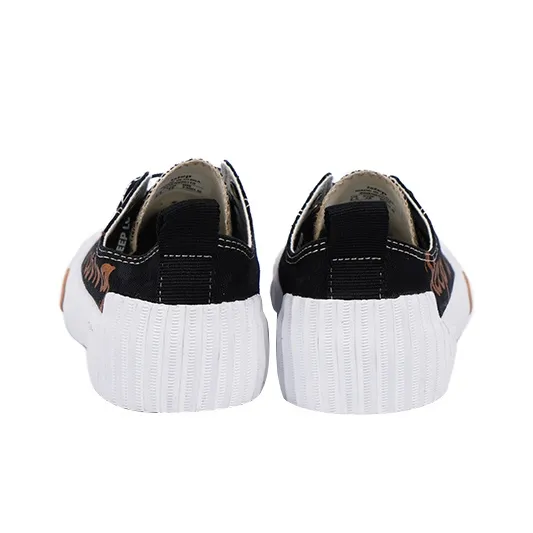 ISTEP Wear resistant And Lightweight Low Top Canvas Shoes Women's Black-4