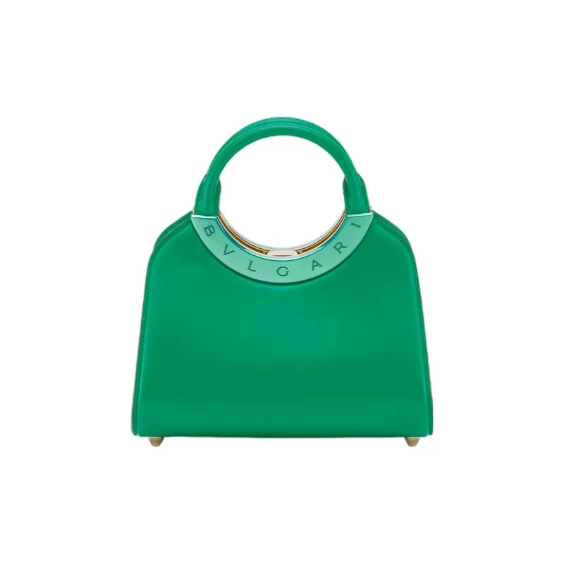 BVLGARI Roma Amor Series Calfskin Shoulder Bag Crossbody Bag Handbag Small Size Women's Green-2