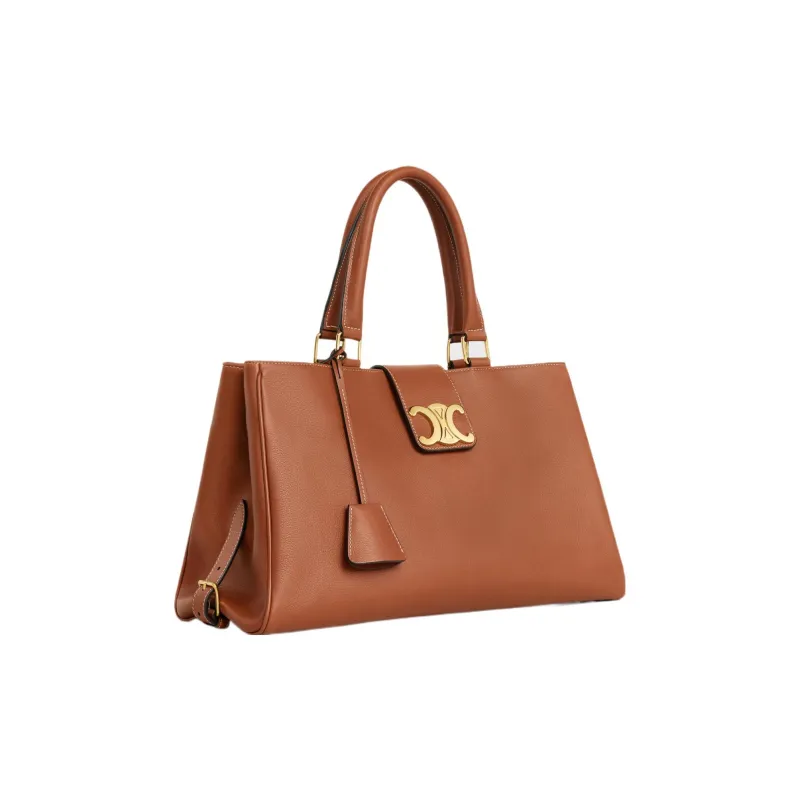 CELINE Soft Cow Leather Shoulder Bag Crossbody Bag Handbag Medium Size Women's Tawny-1