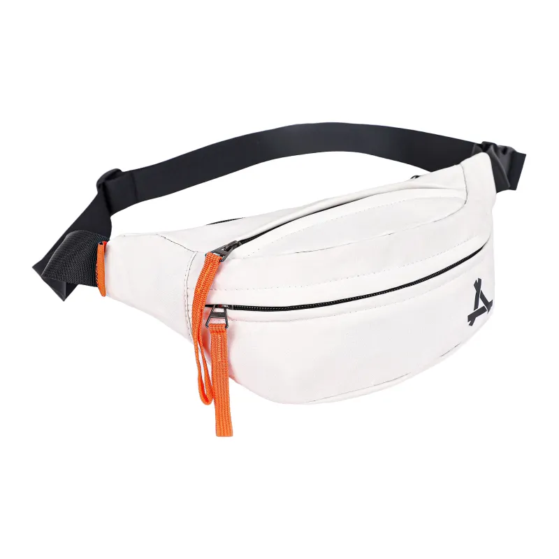 KONADCT Nylon Fabric Crossbody Fanny Pack, Sling Bag Regular Unisex Black/White/Khaki-8