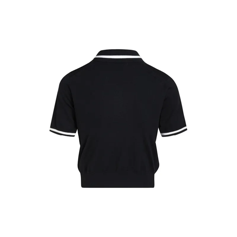 LIUREGALI Polo Shirts Women's Black-1