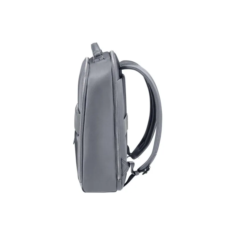 SAMSONITE Recyclable Polyester With PU Coating Backpack Regular Unisex Silver Gray-3