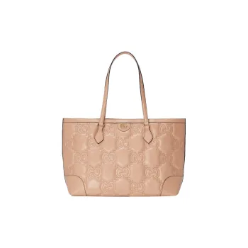 GUCCI GG Matelassé Leather Tote Bag Shopping Bag Shoulder Bag Handbag Medium Size Women's Rose Beige