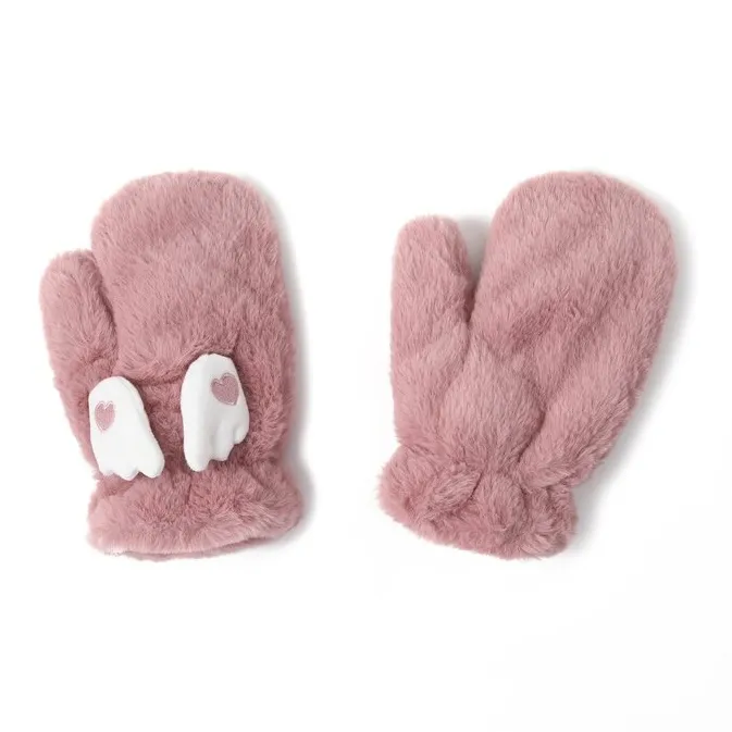 FREE RABBITⅡ Freeze Resistant Plush Yarn Fingerless Gloves Unisex-4