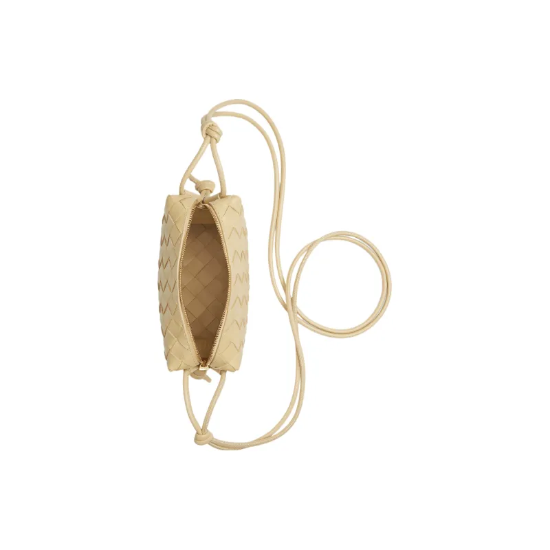Bottega Veneta LOOP Sheepskin Camera Bag Handheld Shoulder Bag Crossbody Bag Mini Women's Oat-2