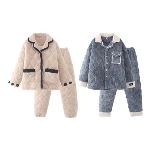 Chun Xi Pajama Set Unisex Beige White Black Haze Blue