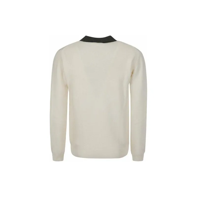 AUTRY Two Toned Knitted Polo Shirt-1