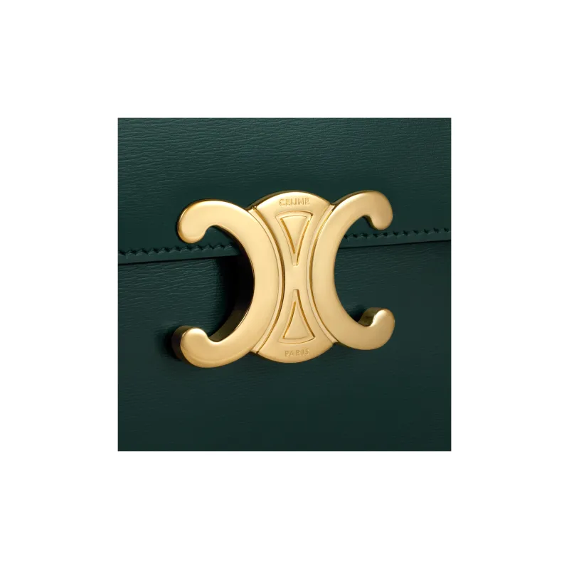 CELINE Calfskin Crossbody Bag Shoulder Bag Women's Amazon Green-3