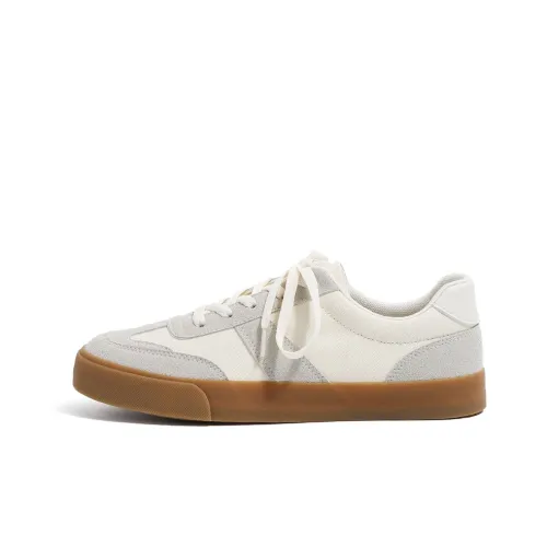 HUANQIU Skateboard Shoes Unisex Low-Top Beige