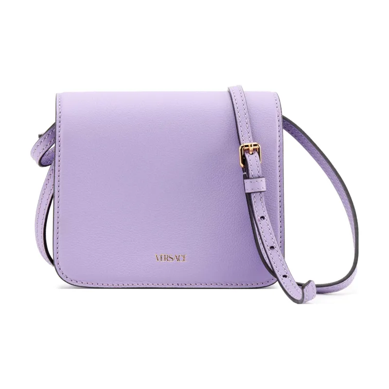 VERSACE La Medusa Calfskin Metal Fanny Pack, Shoulder Bag Women's Purple-3