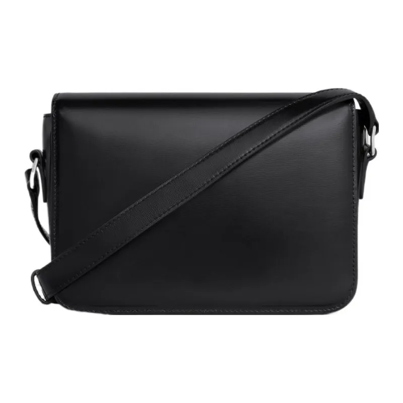 CELINE Triomphe Shiny Cow Leather Shoulder Bag Tofu Bag Portable Crossbody Bag Shoulder Bag Women's Black-2