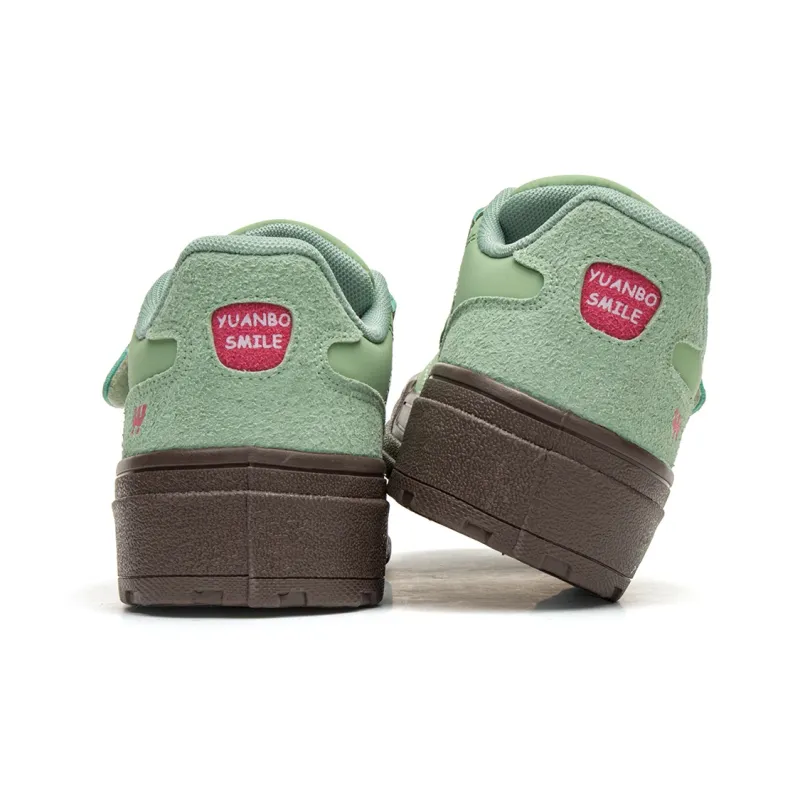 Far Waves Abrasion-Resistant Low-Top Skateboard Shoes Women's Green-3