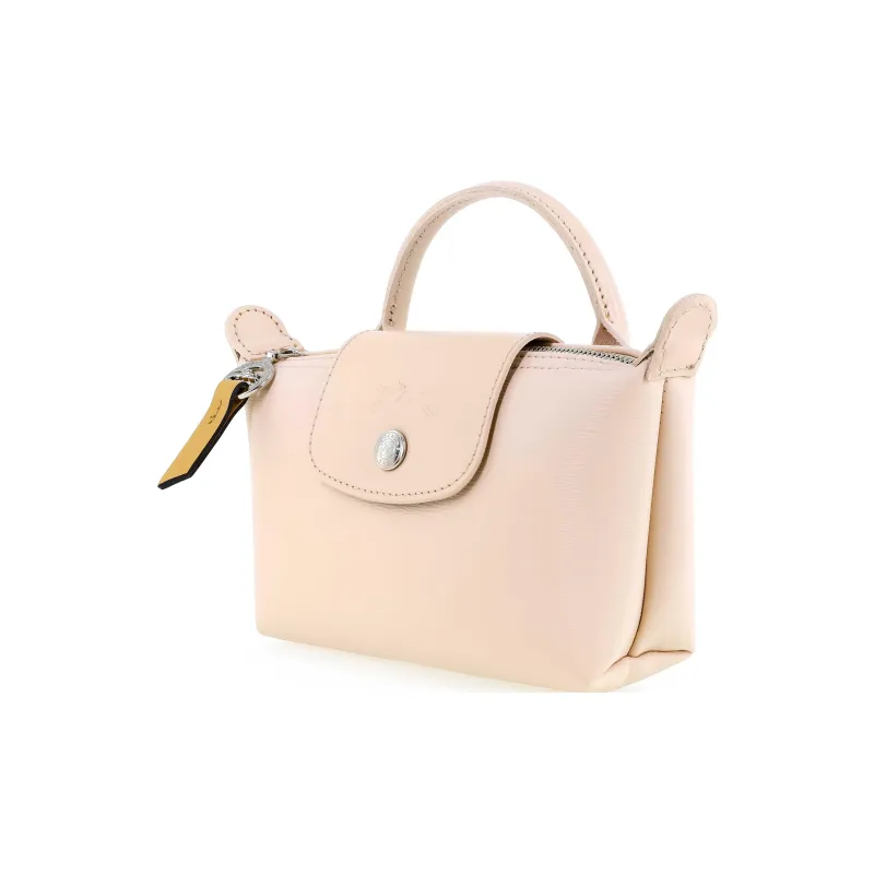 LONGCHAMP Le Pliage City Canvas With Cow Leather Tote Bag, Shopping Bag, Dumpling Bag, Handbag Regular Women's Nude-1