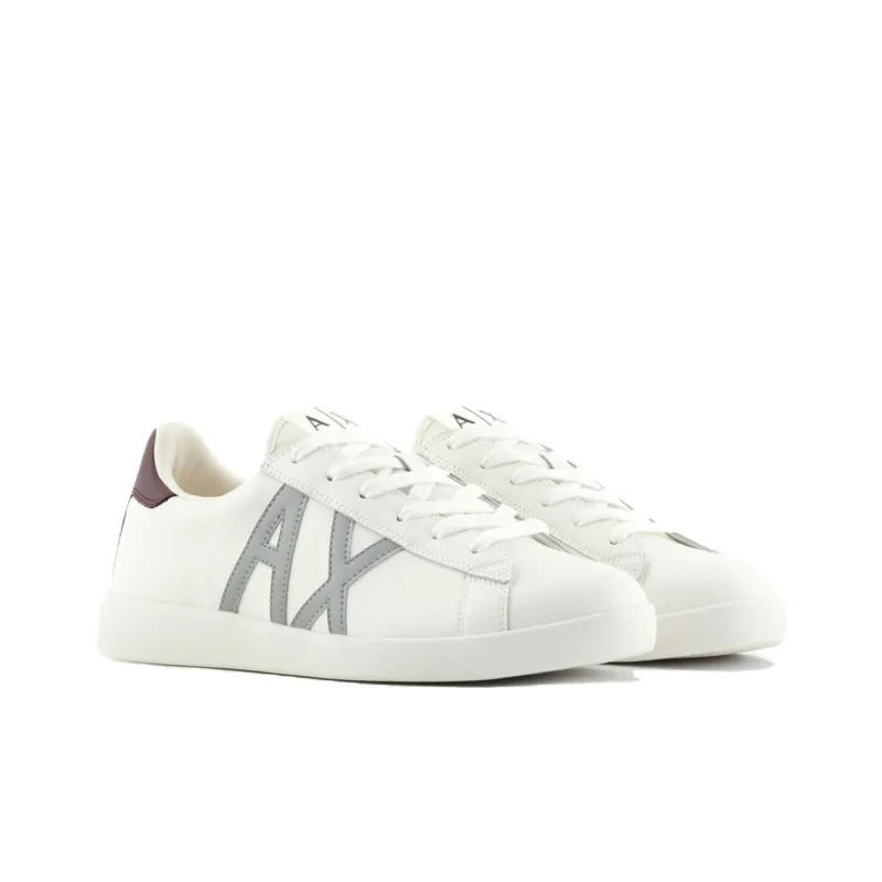 ARMANI EXCHANGE Low-Top Skateboard Shoes Men's Ivory-2