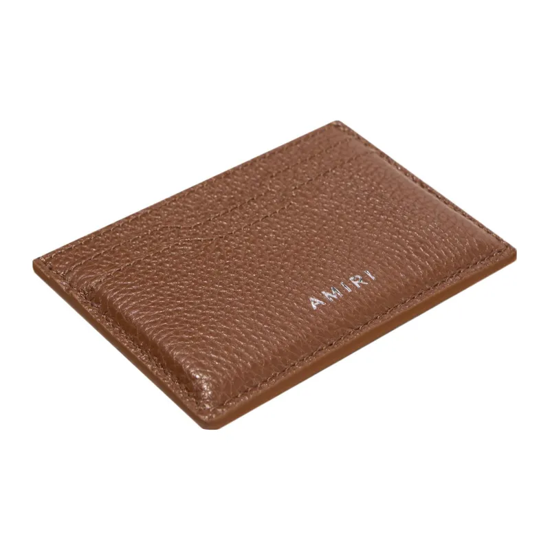 AMIRI Nappa Leather Card Holder Women's Brown-1