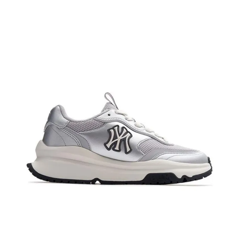 MLB Chunky Runner Durable Breathable Low Top Casual Running Shoes Unisex Silver-1