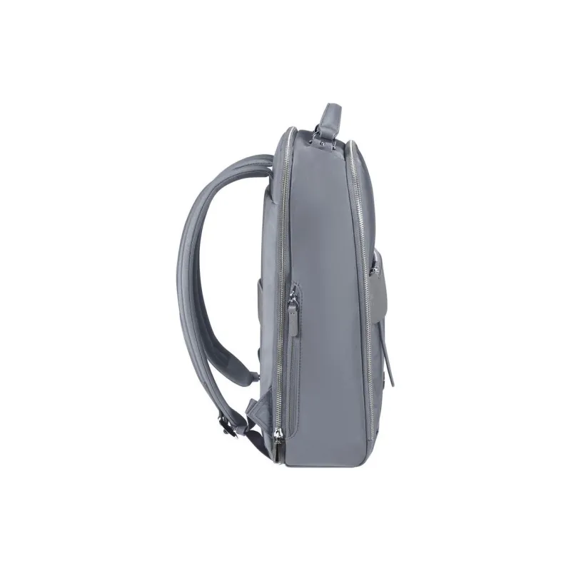 SAMSONITE Recyclable Polyester With PU Coating Backpack Regular Unisex Silver Gray-4