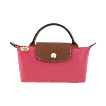 LONGCHAMP Le Pliage Canvas With Leather Trim Canvas Bag Dumpling Bag Handbags Regular Women's Garnet Red