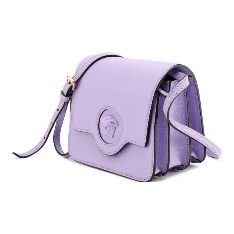 VERSACE La Medusa Calfskin Metal Fanny Pack, Shoulder Bag Women's Purple-1