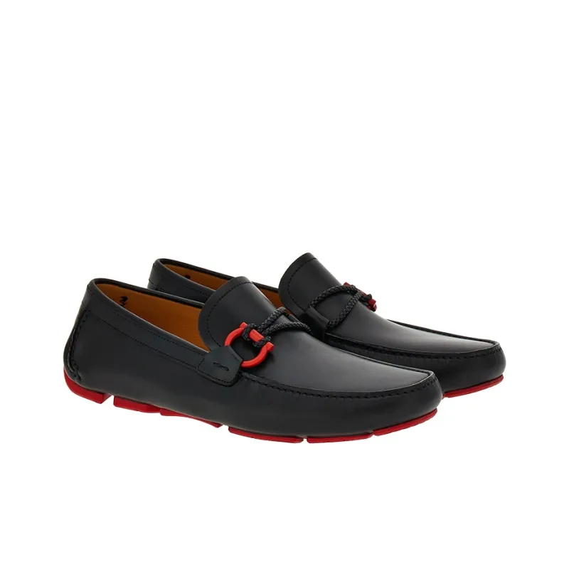 FERRAGAMO Driver Gancini-plaque Loafers-2