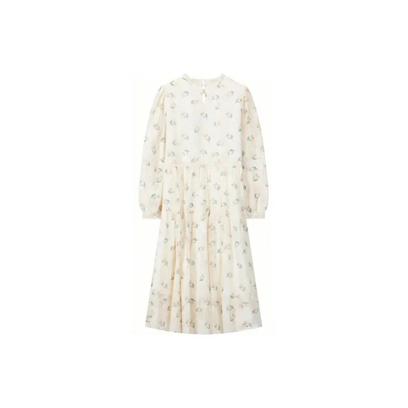 Lagogo Long-Sleeved Dresses Women's Mixed Color-1