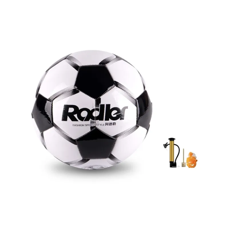 RADLER Size 4 Soccer PVC Machine Stitched Soccer Ball Unisex Black White-1