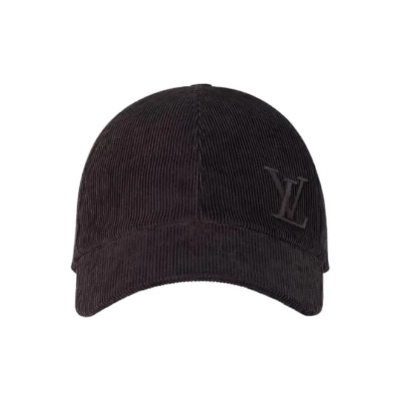 LOUIS VUITTON Corduroy Baseball Caps Unisex Red-1