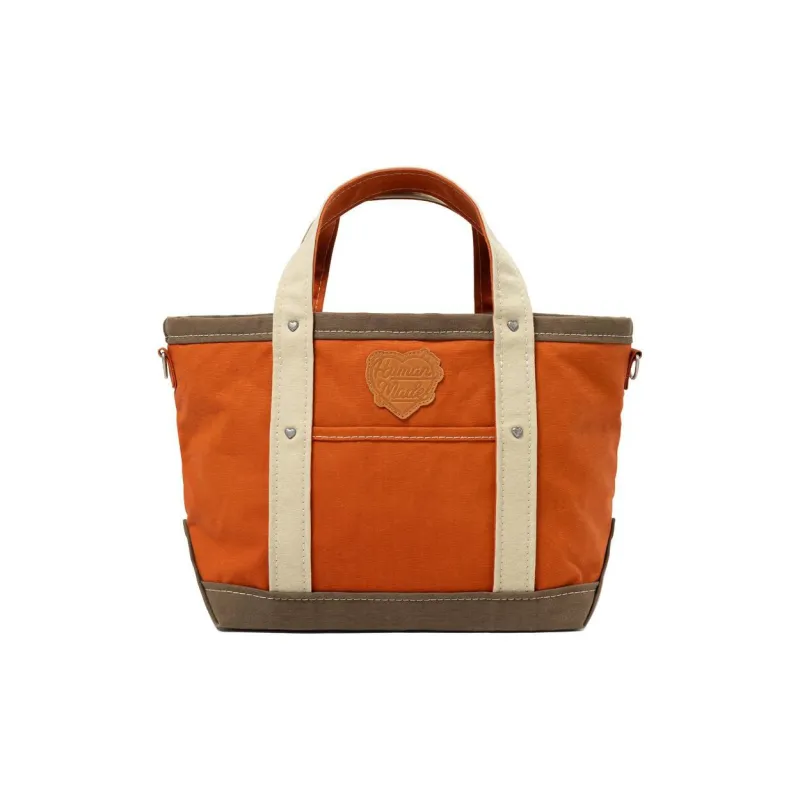 HUMAN MADE Cotton Canvas Tote Bag, Shopping Bag, Canvas Bag, One Shoulder Handbag Trumpets Women's Orange-0