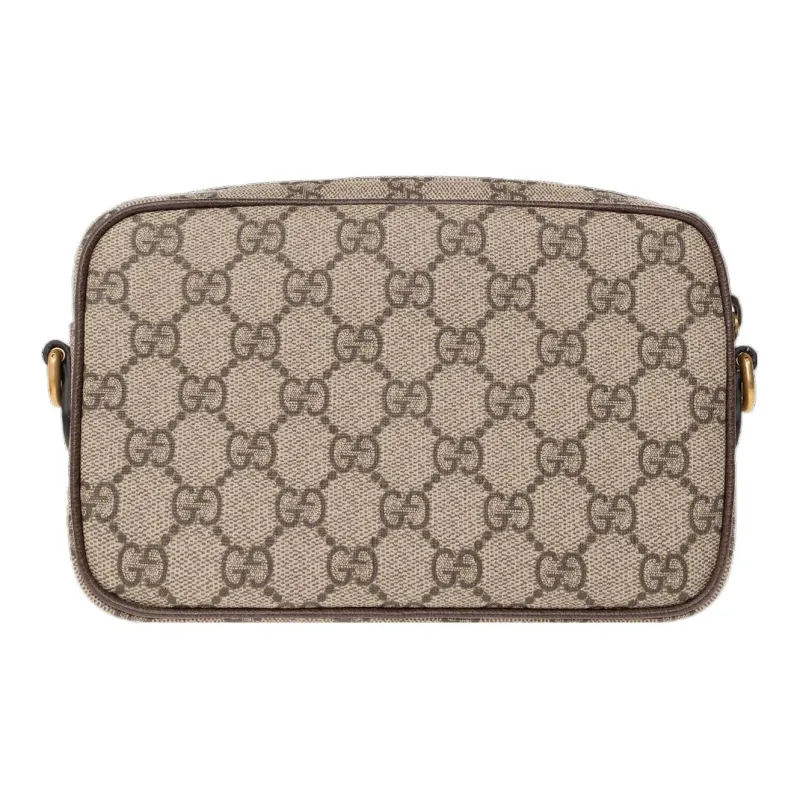 GUCCI Ophidia Canvas With Leather Shoulder Bag, Crossbody Bag Mini Women's Beige/Ebony-2