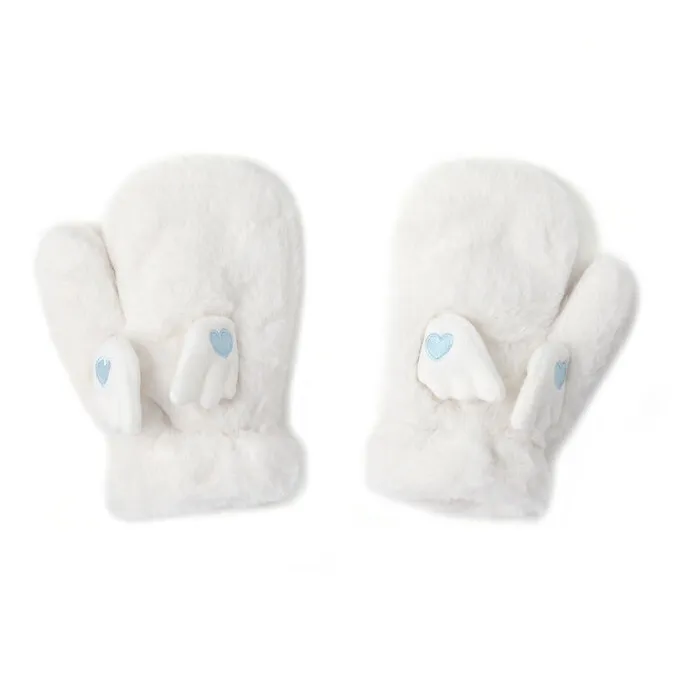 FREE RABBITⅡ Freeze Resistant Plush Yarn Fingerless Gloves Unisex-0