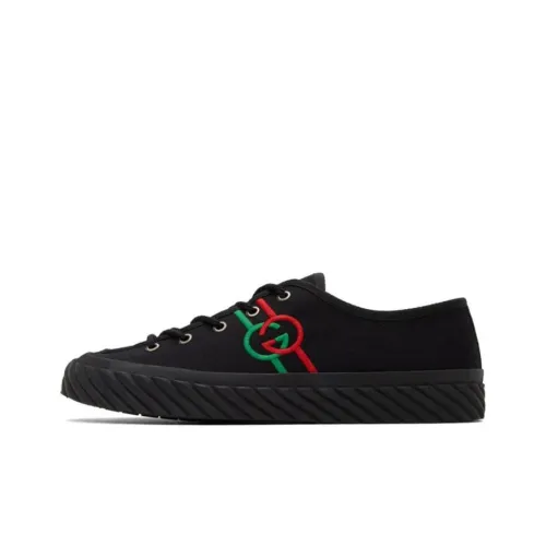 GUCCI Skateboard Shoes Men Low-Top Black