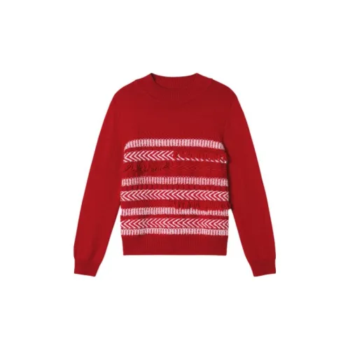 YINER GoodLand Sweaters Women's Red