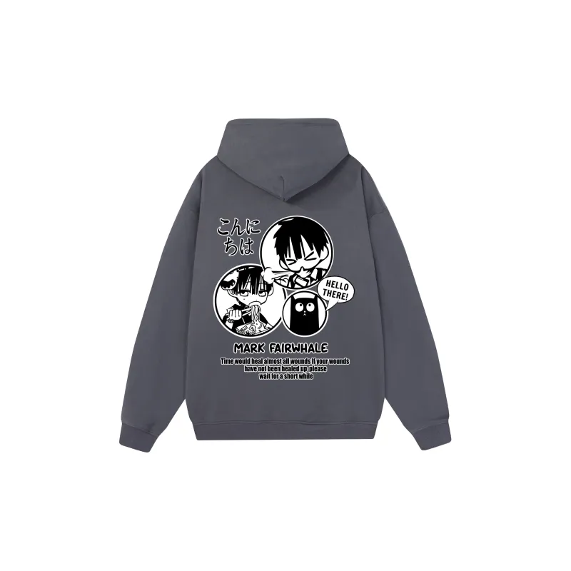 FAIRWHALE Pullover Drop Shoulder Hoodie Unisex-24