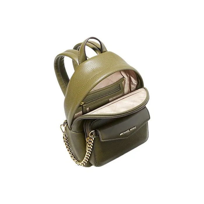 MICHAEL KORS Maisie Leather 2-in-1 Backpack Extra Small Women's Olive Green-2