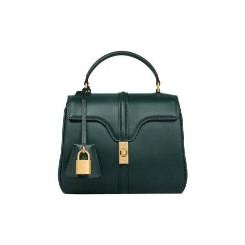 CELINE 16 Cow Leather Shoulder Bag Crossbody Bag Handbag Mini Women's Amazon Green