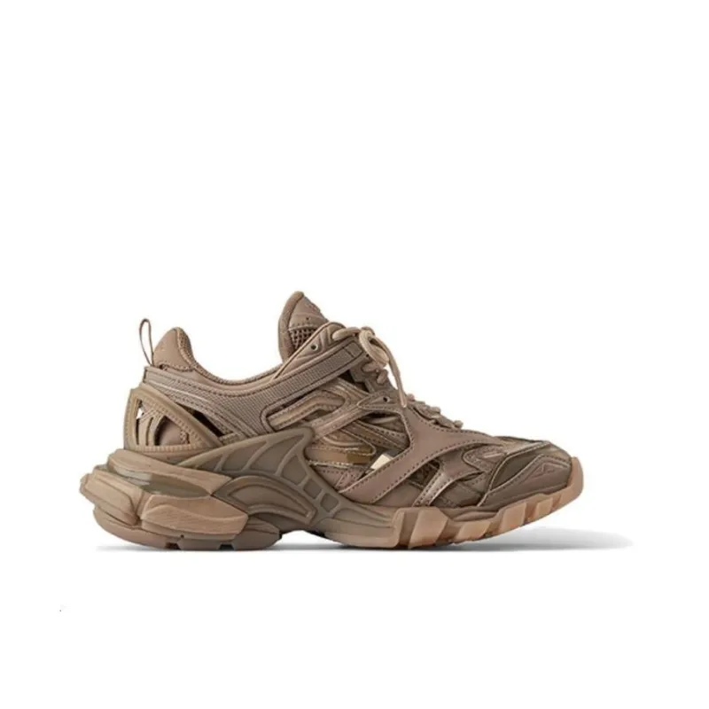 Balenciaga Track 2.0 Abrasion Resistant Low Top Casual Shoes Women's Brown-1