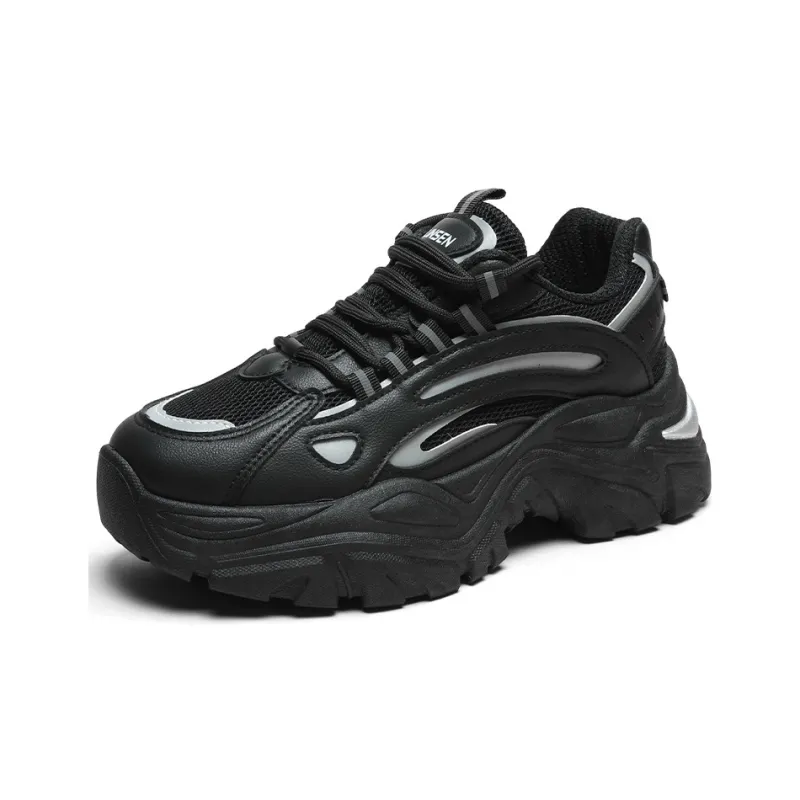 Mulinsen Low Top Chunky Sneakers 6cm Women's Black-2