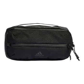 Adidas Polyester Fanny Pack Shoulder Bag Crossbody Bag Regular Unisex Black & Gray & Reflective Silver