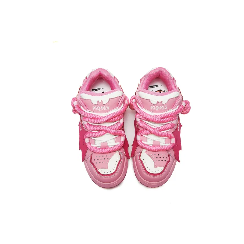 MQMS Skateboard Shoes Unisex Low Top Red-3