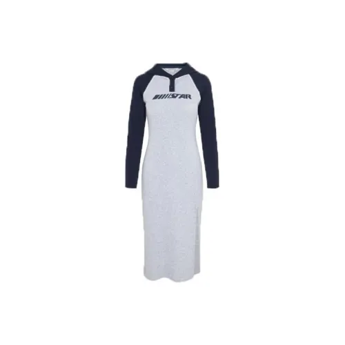 URBAN REVIVO Long-Sleeved Dresses Women's Heather Gray