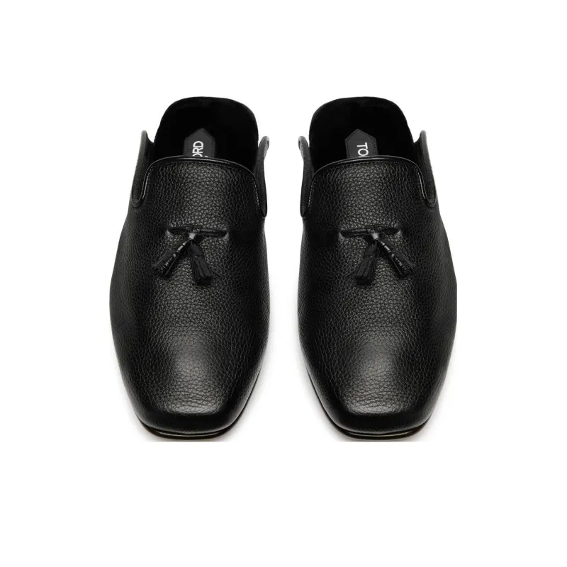TOM FORD Rubber Sole Closed Toe Slippers Men's Black-3