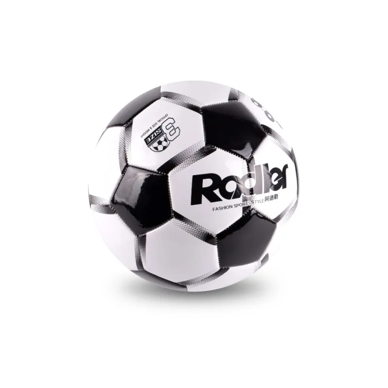 RADLER Size 3 Soccer PVC Machine Stitched Soccer Ball Unisex Black White-4