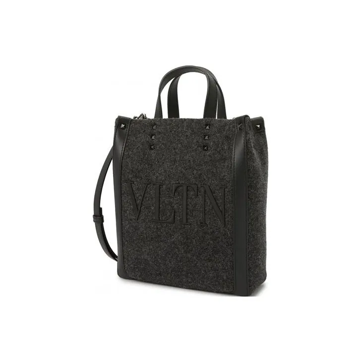 Valentino Wool Shoulder Bag, Crossbody Bag, Handbag Women's Gray-2