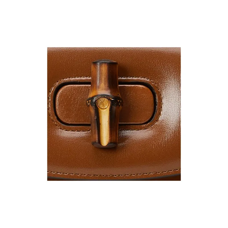 GUCCI Leather Shoulder Bag, Crossbody Bag, Handbag Trumpets Women's Brown-8